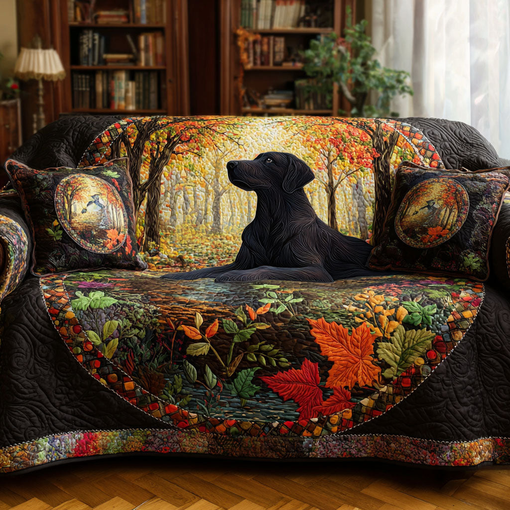 Autumn Retriever Quilted Sofa Cover NCU0PT10170