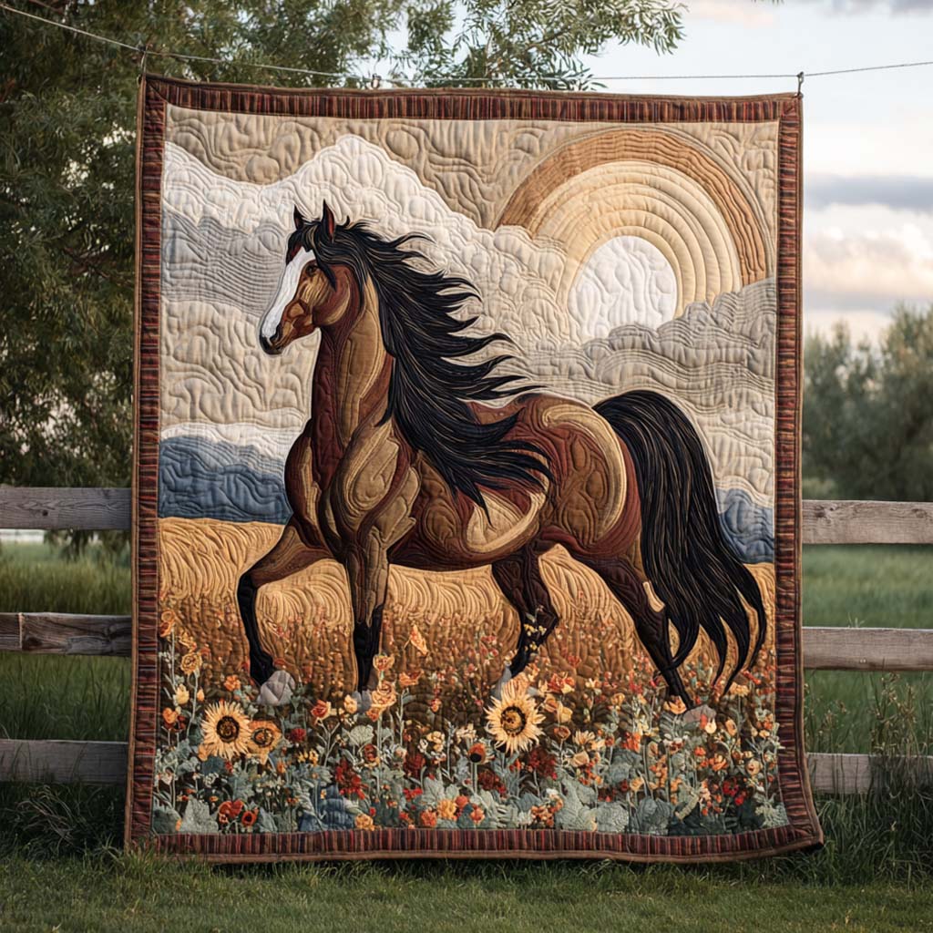 Autumn Rider Quilted Blanket NCU0XD081 – Vantique