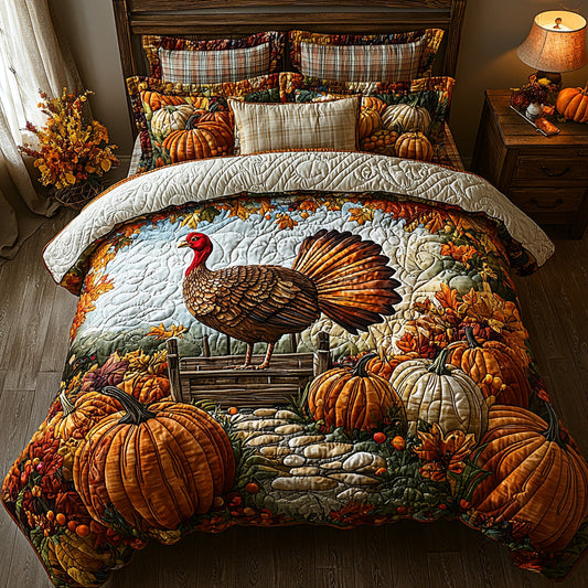 Autumn Roamer 3-Piece Quilted Bedding Set NCU0DV7220