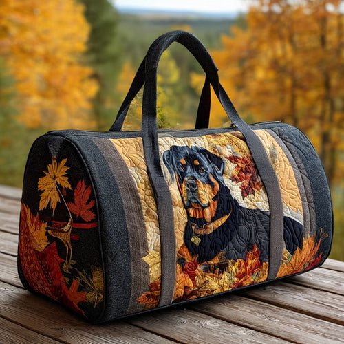 Autumn Rottweiler Quilted Duffle Bag NCU0PT9073