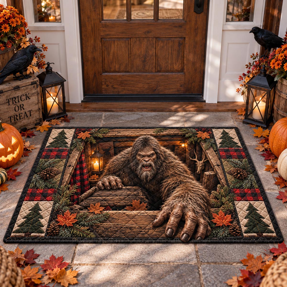 Autumn Sasquatch Stairway Doormat NCU0DV10141