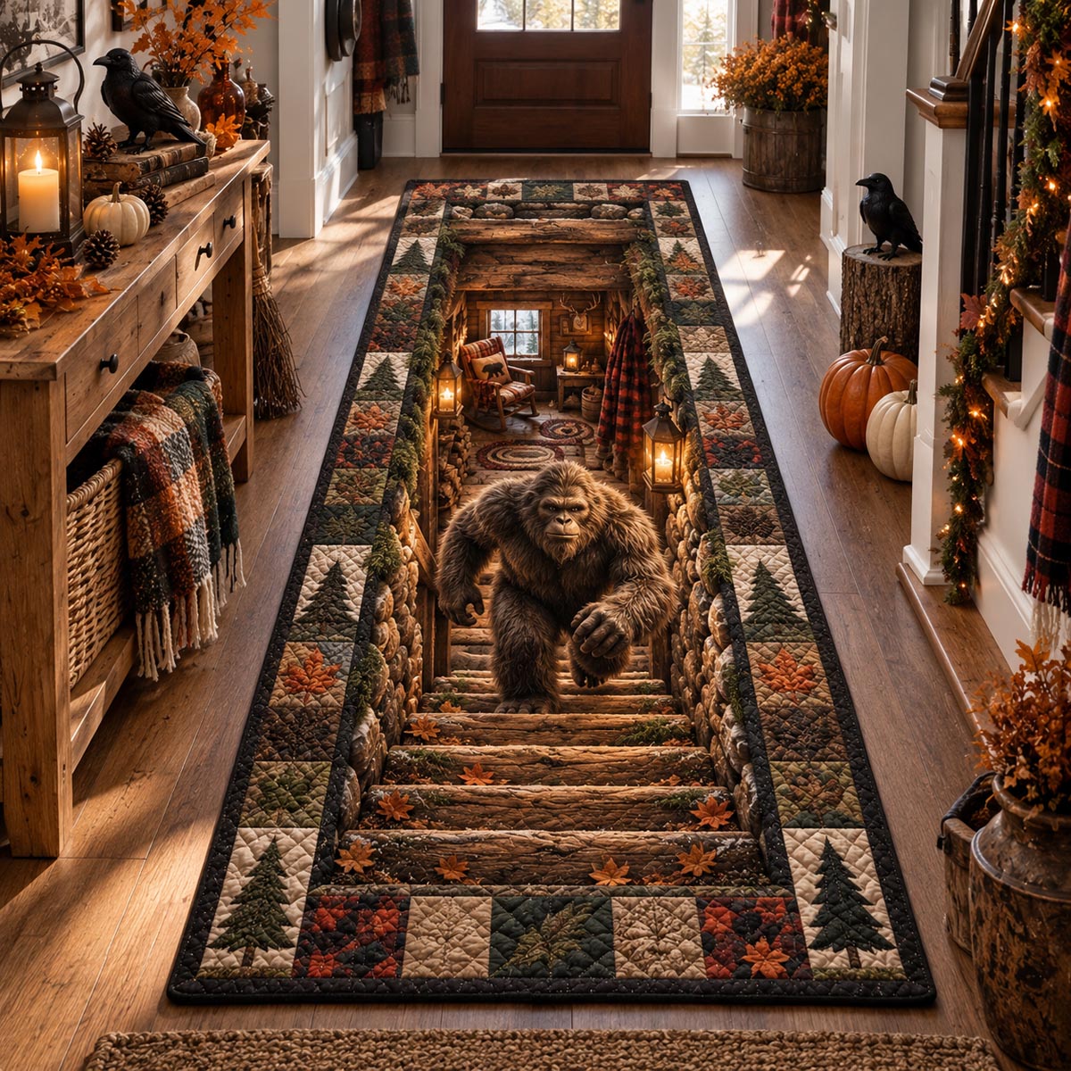 Autumn Sasquatch Steps Runner Carpet NCU0DV10130