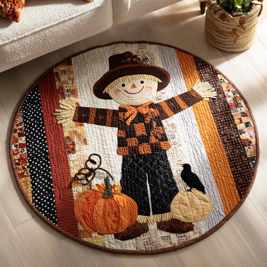 Autumn Scarecrow Quilted Round Mat NCU0HH053