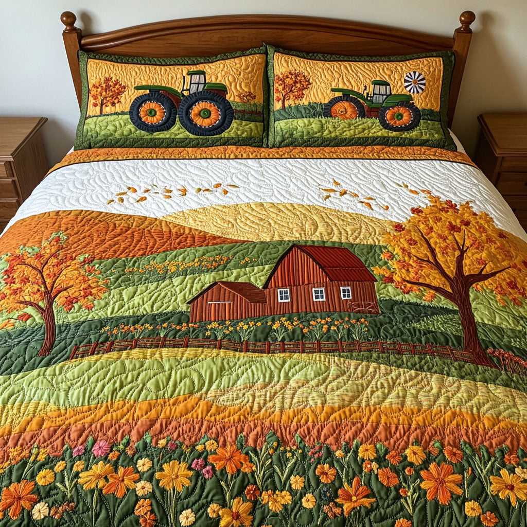 Autumn Serenity 3-Piece Quilted Bedding Set NCU0PT7777