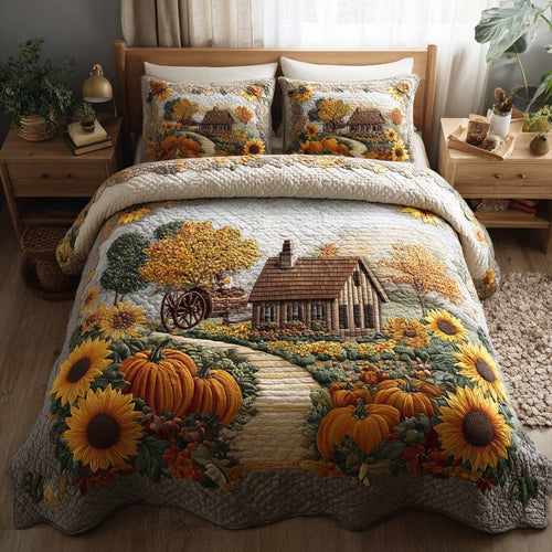 Autumn Serenity 3-Piece Quilted Bedding Set NCU0TD036