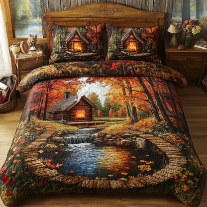 Autumn Serenity 3-Piece Quilted Bedding Set NCU0VL2601