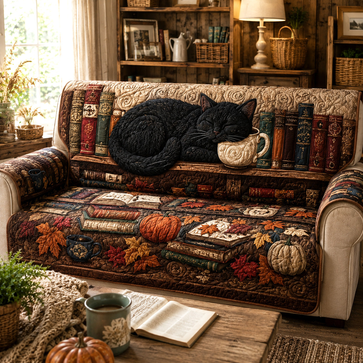 Autumn Slumber Quilted Sofa Cover NCU0TV2014