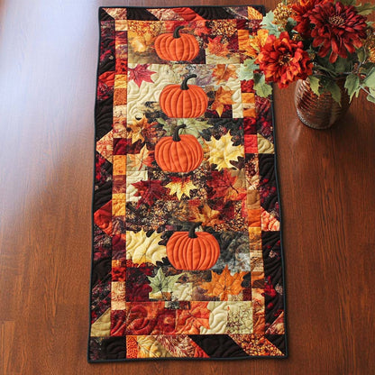 Autumn Spice Joy Quilted Table Runner NCU0NT8387