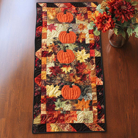 Autumn Spice Joy Quilted Table Runner NCU0NT8387