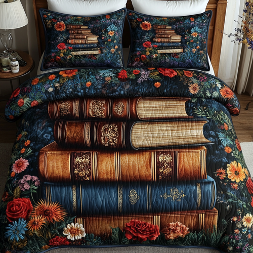 Autumn Stories 3-Piece Quilted Bedding Set NCU0VL1265