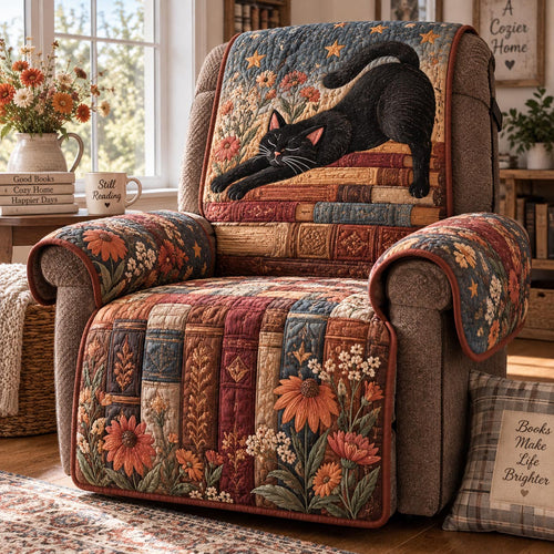 Autumn Storytime Cat Quilted Sofa Cover NCU0DV10245