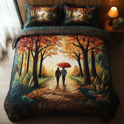 Autumn Stroll 3-Piece Quilted Bedding Set NCU0DV6413