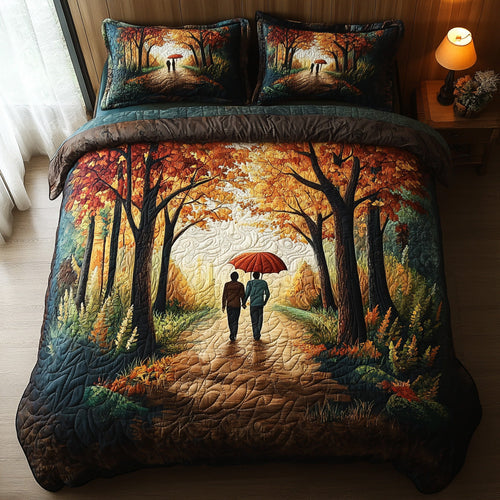 Autumn Stroll 3-Piece Quilted Bedding Set NCU0DV6413