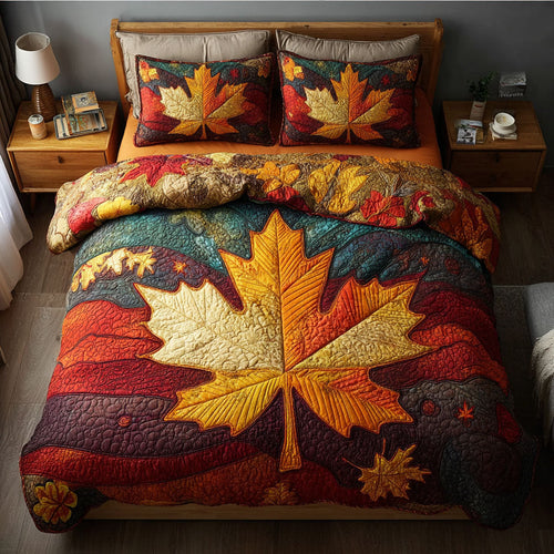 Autumn Stroll 3-Piece Quilted Bedding Set NCU0PT7795