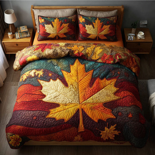 Autumn Stroll 3-Piece Quilted Bedding Set NCU0PT7795