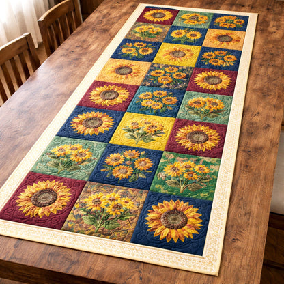Autumn Sunfield Quilted Table Runner NCU0TV1702