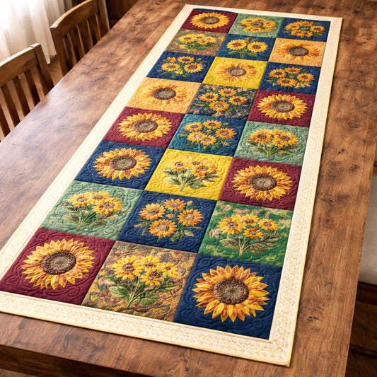 Autumn Sunfield Quilted Table Runner NCU0TV1702