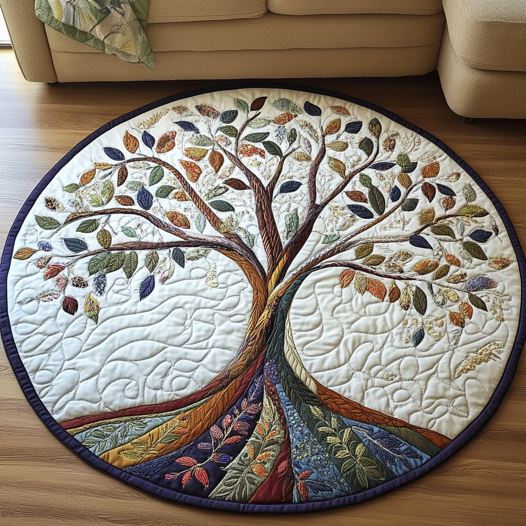 Autumn Symphony Quilted Round Mat NCU0NT3447