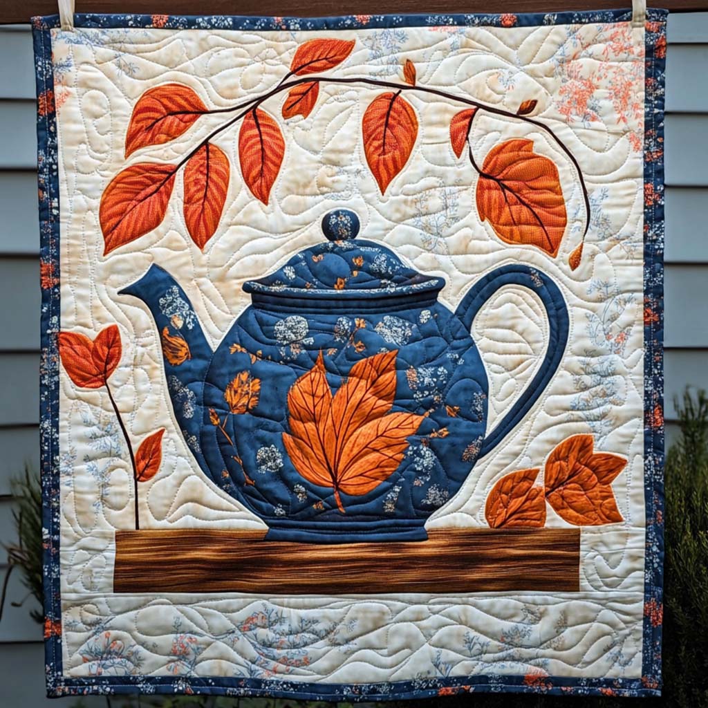 Autumn Tea Cozy Art Quilt Hanging NCU0NT831