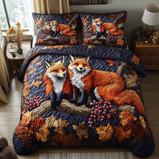 Autumn Tracks 3-Piece Quilted Bedding Set NCU0DV6762
