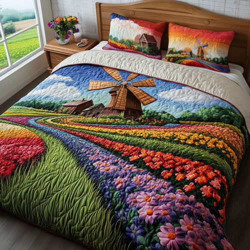 Autumn Trails 3-Piece Quilted Bedding Set NCU0NT5449