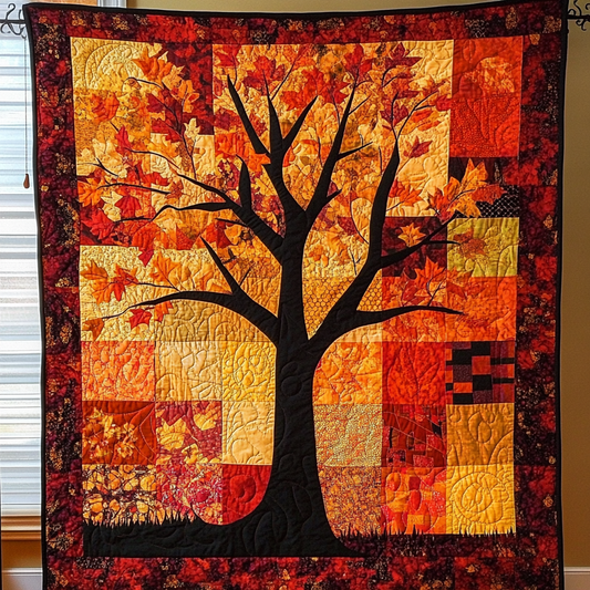 Autumn Tree Quilted Blanket NCU0DK9414