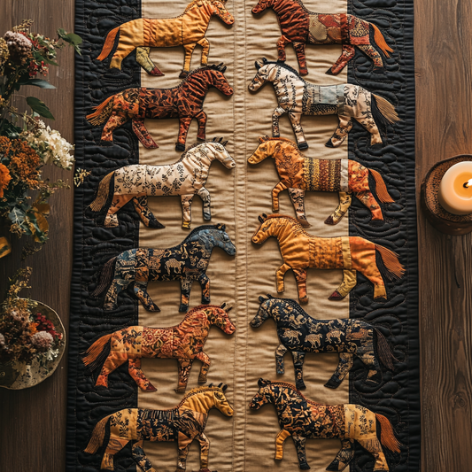 Autumn Trot Quilted Table Runner NCU0VH3383