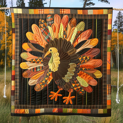 Autumn Turkey Quilted Blanket NCU0TH1096