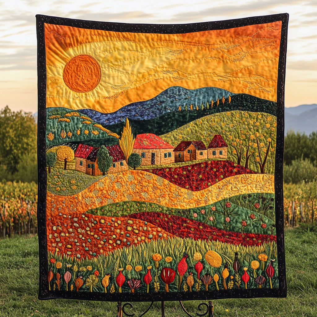 Autumn Village Quilted Blanket NCU0NT4333