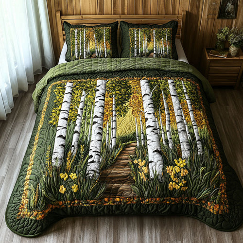 Autumn Walk 3-Piece Quilted Bedding Set NCU0NT6436
