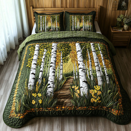 Autumn Walk 3-Piece Quilted Bedding Set NCU0NT6436