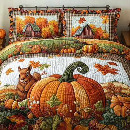 Autumn Whimsy 3-Piece Quilted Bedding Set NCU0PT8262