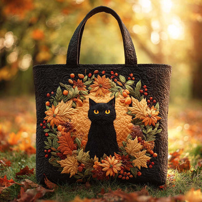 Autumn Whiskers Quilted Tote Bag NCU0TD151