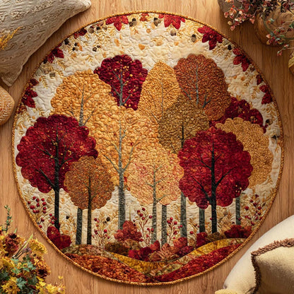 Autumn Whisper Quilted Round Mat NCU0TD063