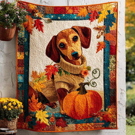 Autumn Wiener Walk Quilted Blanket NCU0NT9174