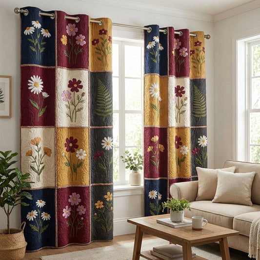 Autumn Wildflowers Quilted Curtains NCU0TV1757