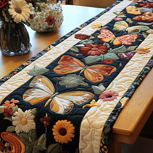 Autumn Wings Quilted Table Runner NCU0VL1122