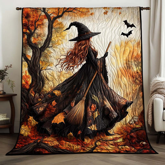 Autumn Witch Walk Quilted Blanket NCU0NT9521
