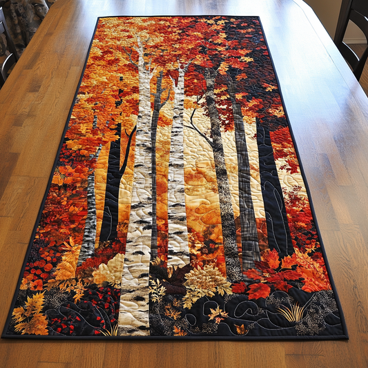 Autumn Woods Quilted Table Runner NCU0DK9463