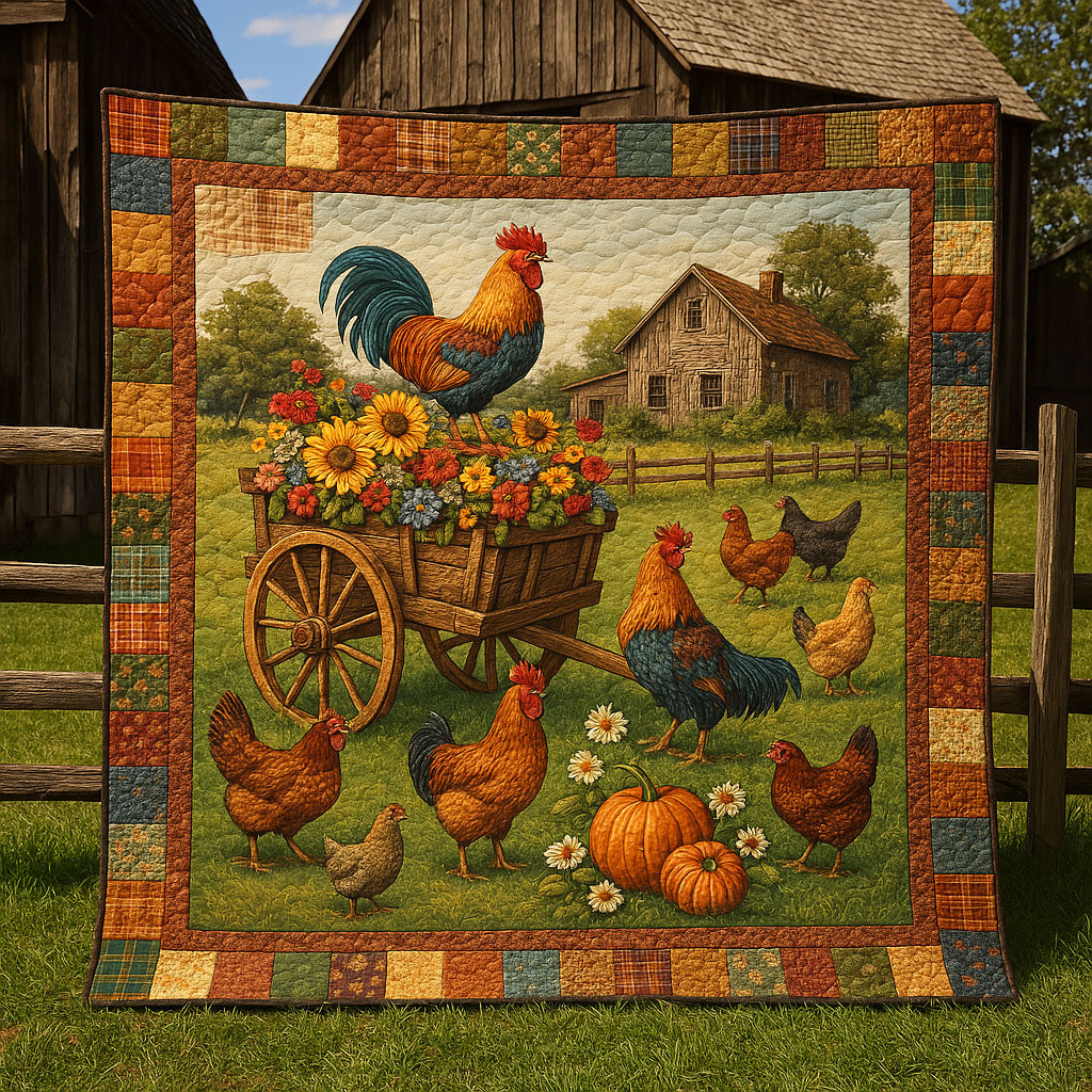 Autumn on the Farm Quilted Blanket NCU0PT5734