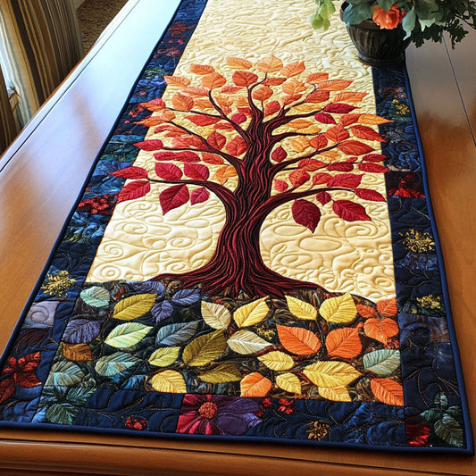 Autumnal Harmony Quilted Table Runner NCU0NT3016