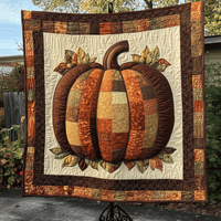 Autumnal Pumpkin Quilted Blanket NCU0TH1835