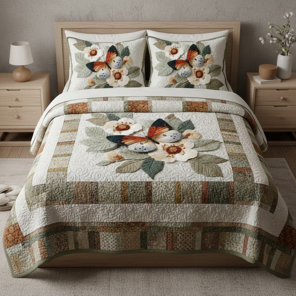 Autumnwing 3-Piece Quilted Bedding Set NCU0VL3326