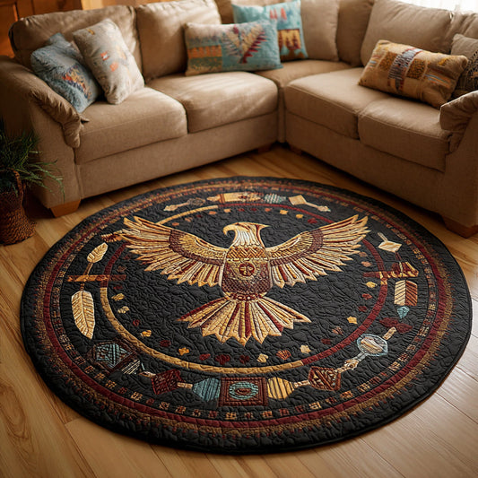Aztec Eagle Quilted Round Mat NCU0HH065