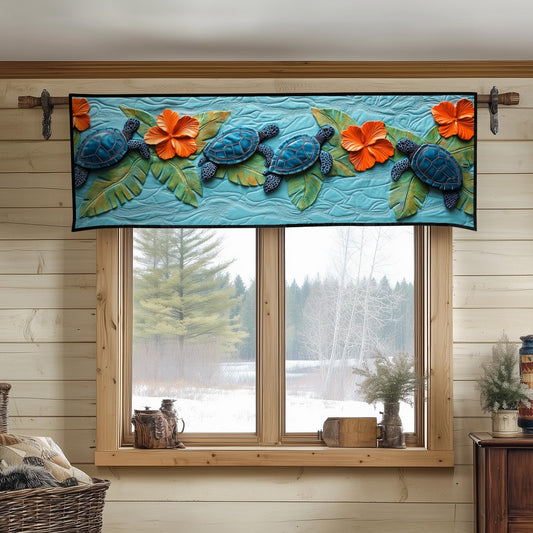 Azure Drift Quilted Valance NCU0NT4475