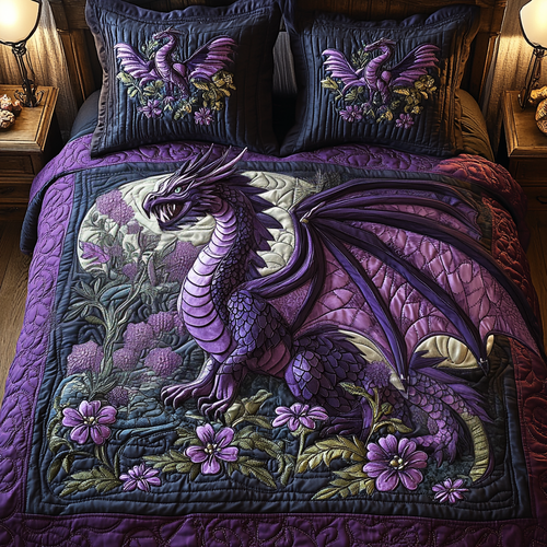 Azure Flame Quilted Bedding Set NCU0DV2765