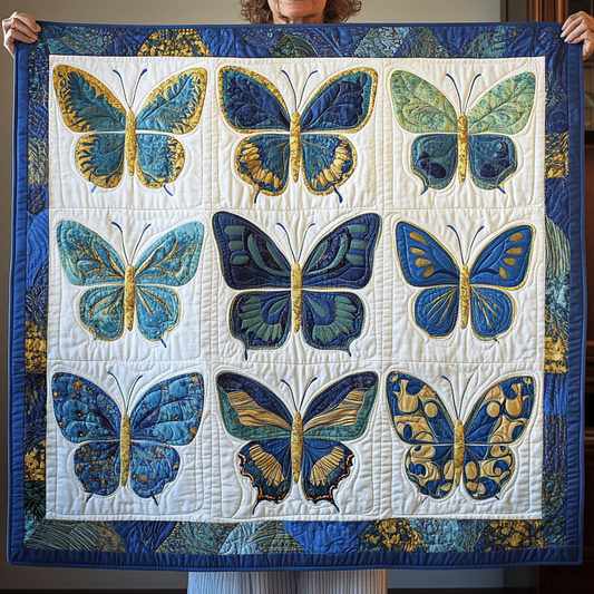 Azure Harmony Quilted Blanket NCU0VL1098