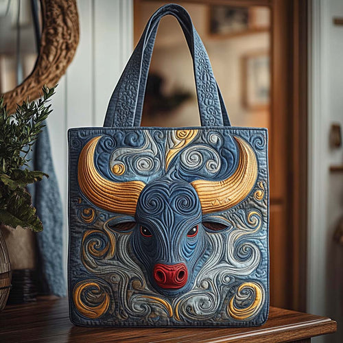 Azure Horn Titan Quilted Tote Bag NCU0XD346