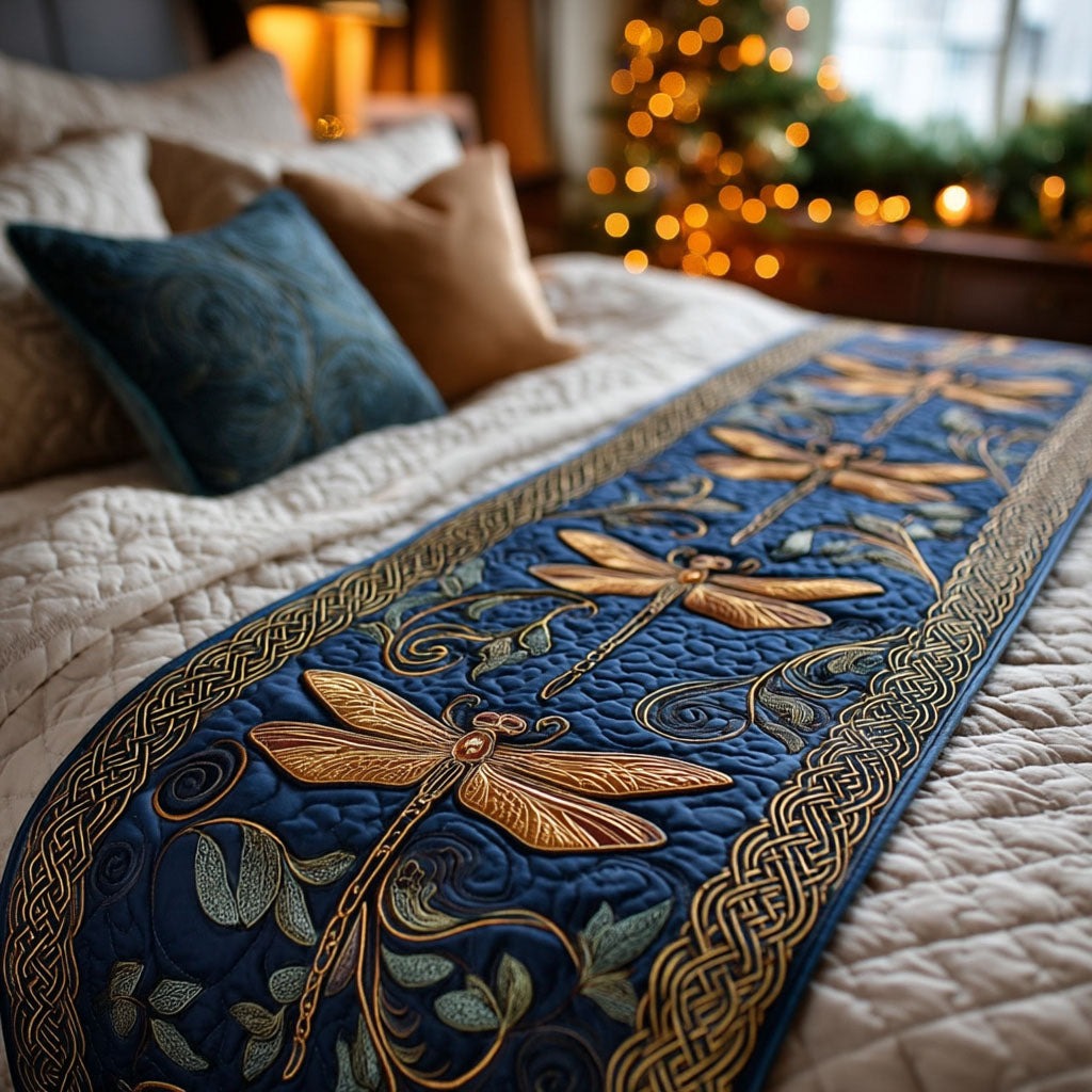 Azure Majesty Quilted Bed Runner NCU0TV1236