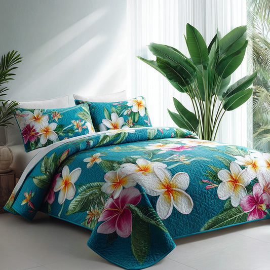 Azure Oasis 3-Piece Quilted Bedding Set NCU0VL3560